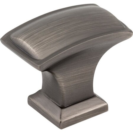 Jeffrey Alexander 1-1/2" Overall Length Brushed Pewter Rectangle Annadale Cabinet Knob 435L-BNBDL